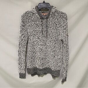 Gibson Latimer Women’s Black and White Hooded Knit Sweater Size XS